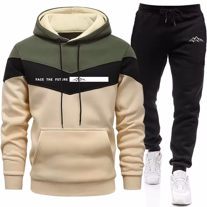 Men's Tracksuit Fall Winter Casual Sweatshirt Outfits Outdoor Warm Sports Jogging Clothing Fashion Single Item Hoodies Pants
