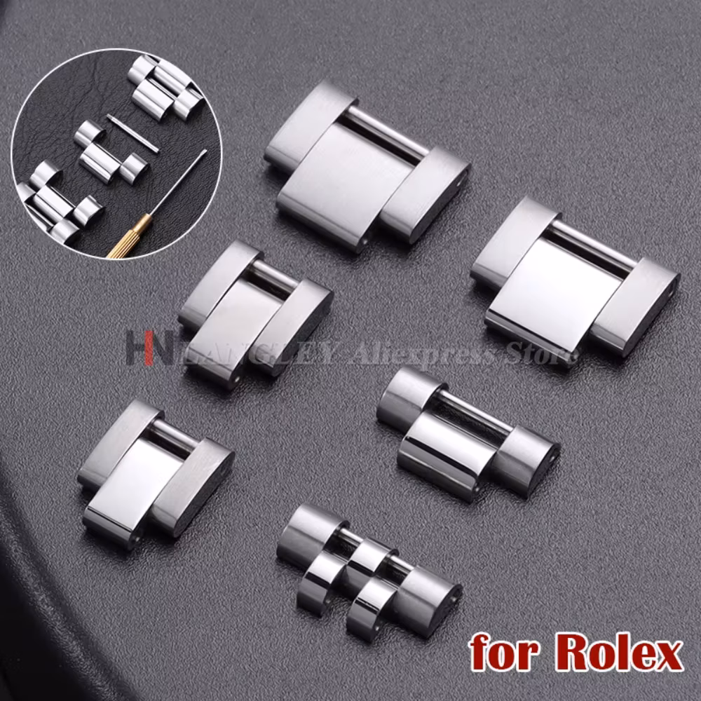 10*4.8mm/16*8mm/16*9mm Stainless Steel Extension Link for Rolex Oyster for Jubilee Watch Strap for Gmt Submariner Ditona Band
