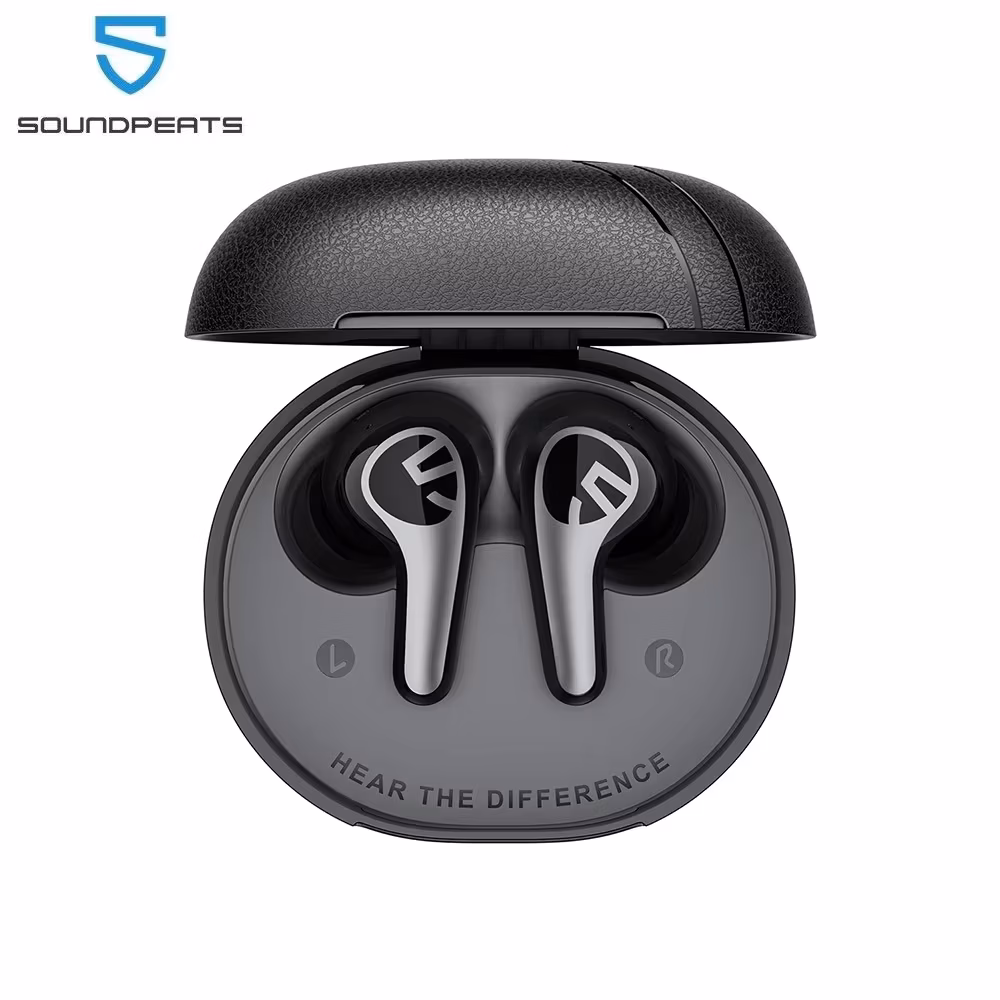 Soundpeats C30 Hybrid Anc Wireless Earbuds with Ldac Hi-Res Audio, 52H Playtime -52dB Adaptive Noise Cancelling Bluetooth Earphones, 6-Mic Clear Call, 12mm Driver, Multi-Point, IP54 for Work/Travel