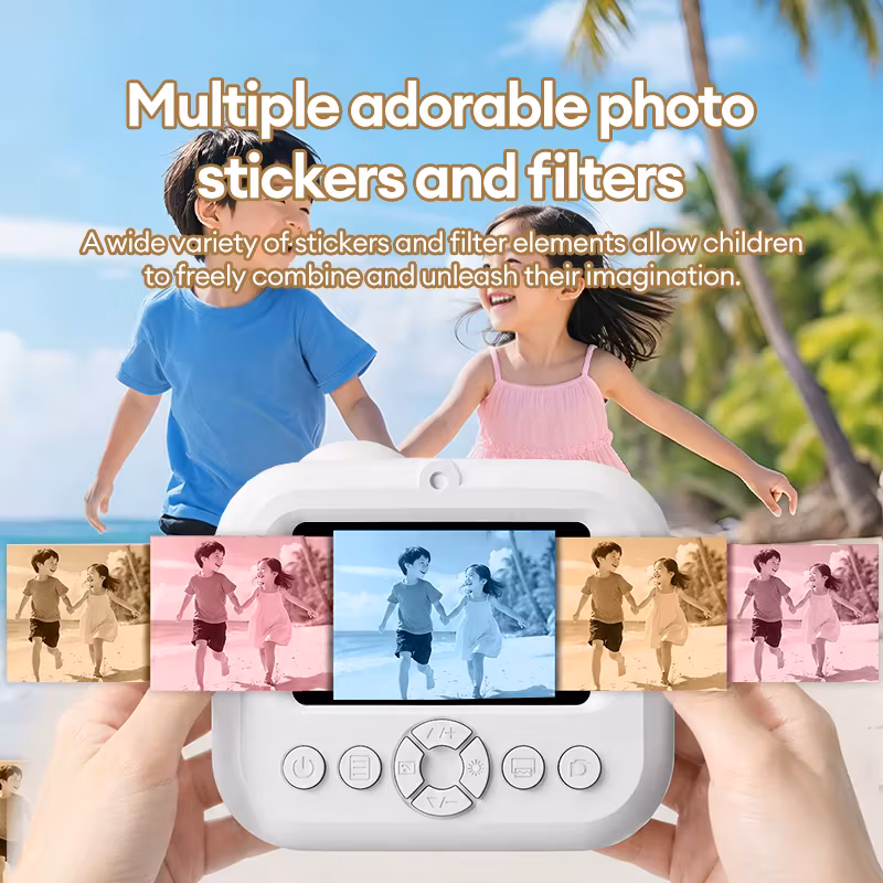 Lenovo DY35 Portable Instant Camera Set 8x Digital Zoom 1080p HD Video 2-in-1 Mini Thermal Printer Educational Toy Photo Printer