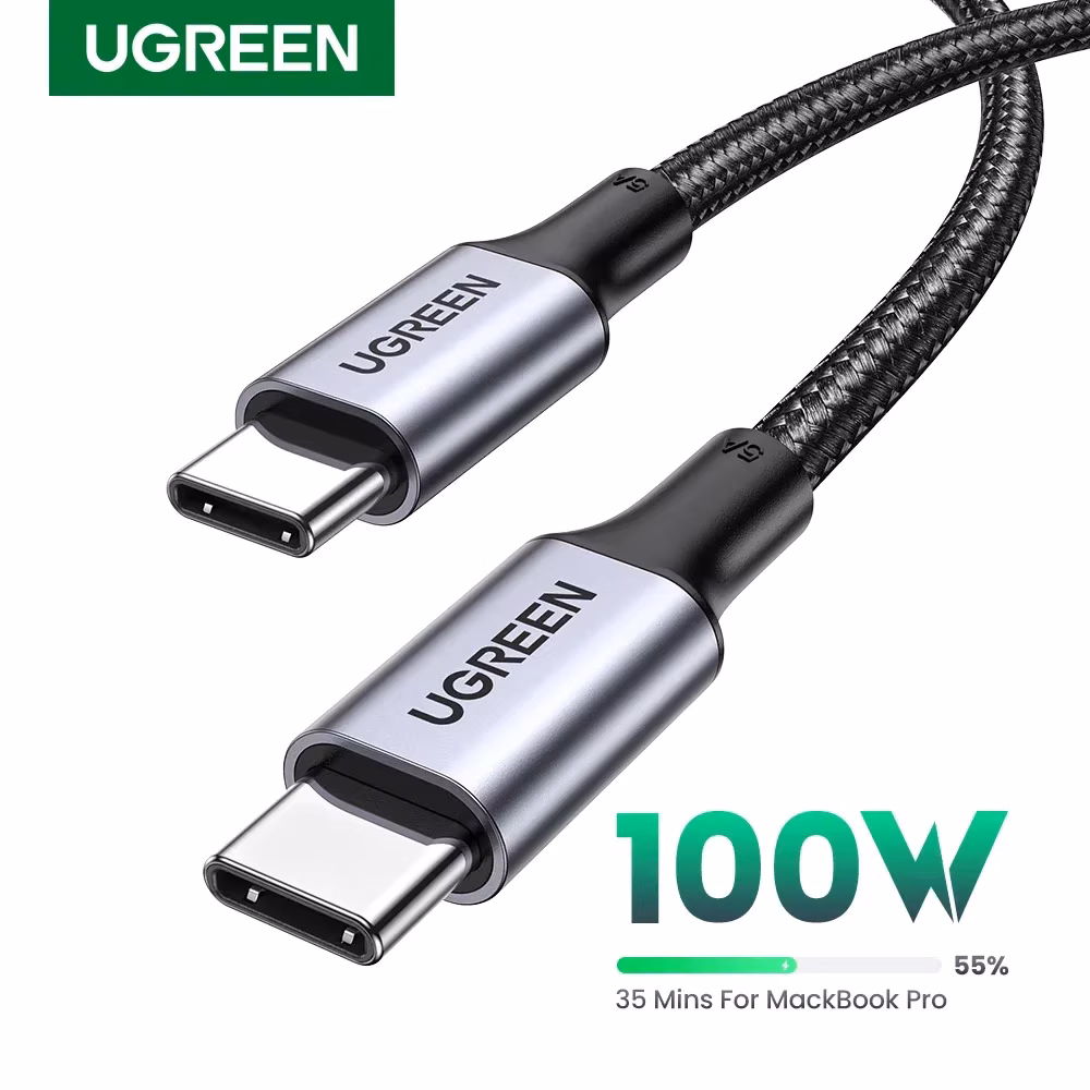 Ugreen Usb Type C Cable PD Charging 100W Usb C To Usb C Cable Charger For Apple IPhone18 Samsung Xiaomi Notebook Android 5A