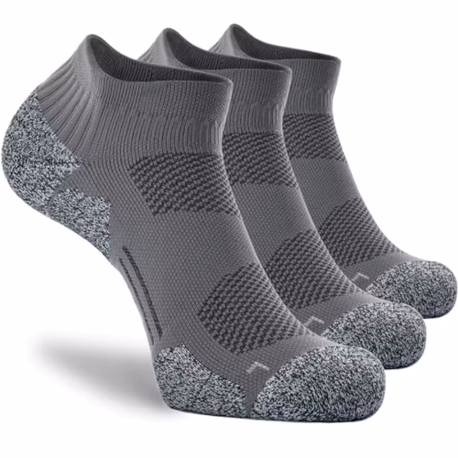Cwvlc Unisex Cushioned Compression Athletic Ankle Socks Multipack