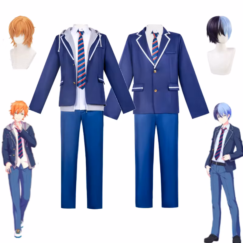 Male School Uniform Cosplay Costume Aoyagi Toya Shinonome Akito Kamiyama High Blazer Pants Set for Men Halloween Party