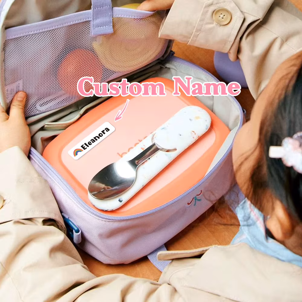 Custom weather Name Sticker,Transparent Waterproof Stickers for Kids,diy Name Labels for School Bag Bottles Box Mug Uniform