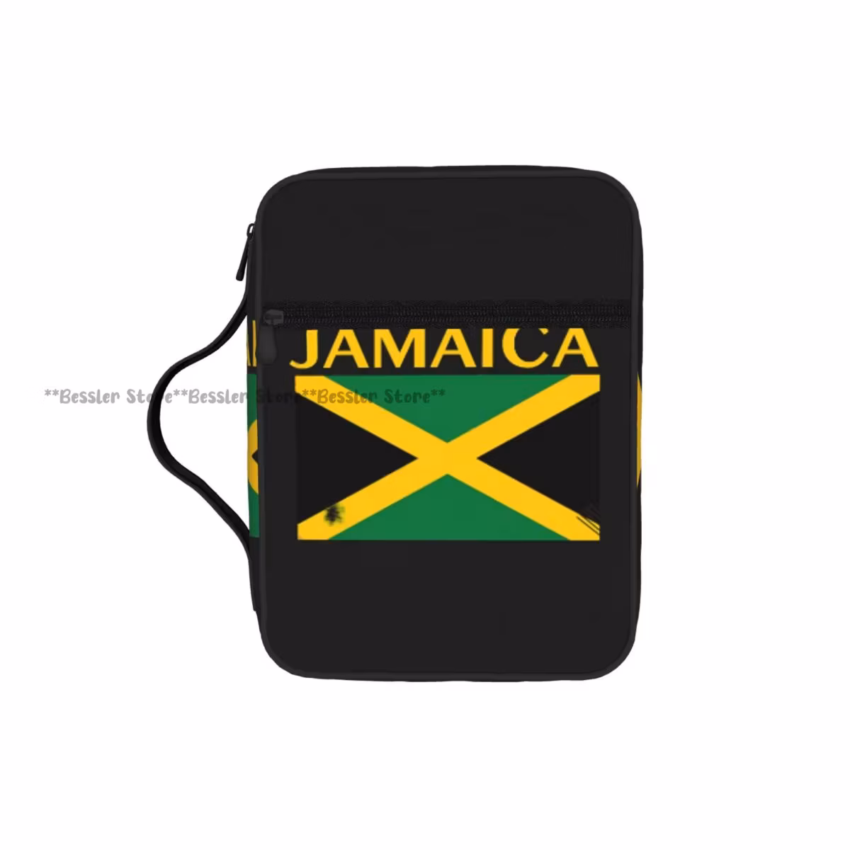 Bible Cover Book Case Carry Bag Jamaica Flag Storage Bag Multiple Pockets Church Bag With Handle To Hold Pen Book