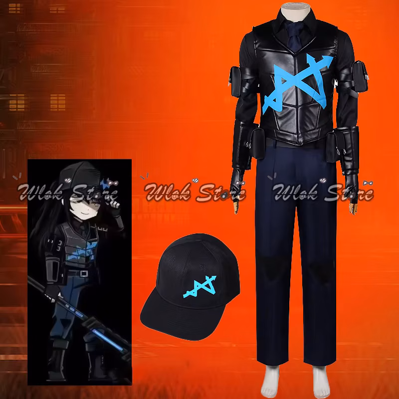 Game Limbus Company Cosplay Hong Lu Sinclair Yi Sang Costume Hat Leather Vest Gloves Men Woman Halloween Party Carnival Uniforms