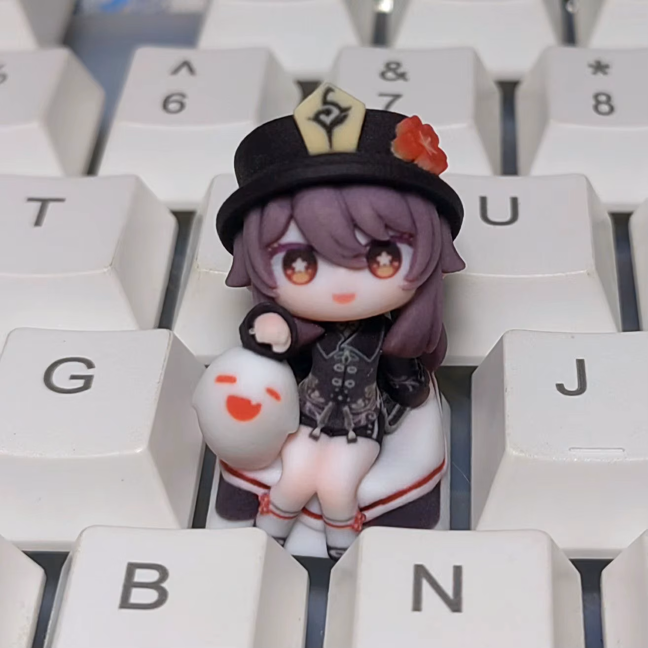 Genshin Impact Hu Tao Anime Cosplay Keycaps Profile Mechanical Keyboard Anime Keycaps Birthday Gift