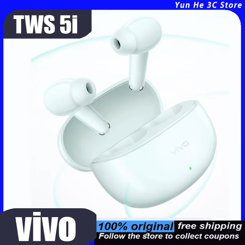 Vivo Tws 5i Bluetooth Earbuds Wireless In-Ear Model Minimalist Design High-Quality Sound Long Battery Life student