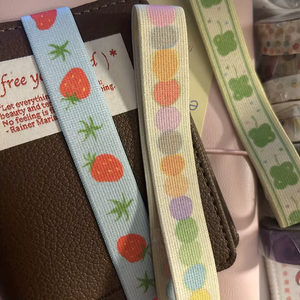 Elastic Strap for A7 M5 Planner Notebook Journaling Cute Star Decoration Accessories Kawaii Straps Band Binder for Scrapbooking