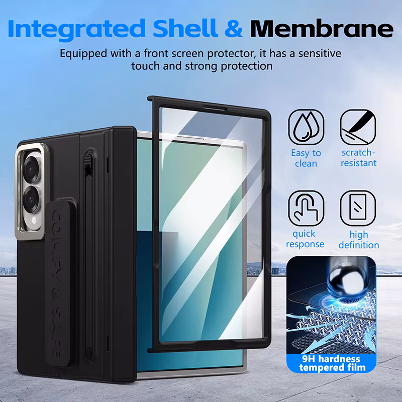 Lens Stand Phone Case For Samsung Galaxy Z Fold 8 Ultra 7 6 5 4 3 Case With S Pen Slot Stylus Fold 7 Fold 8 Protector Cover