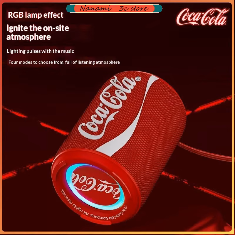 Coke-Cola Collaboration Bluetooth Audio Bluetooth 5.4 Rgb Lighting Voice Activation Card Slot Portable Bluetooth Speaker