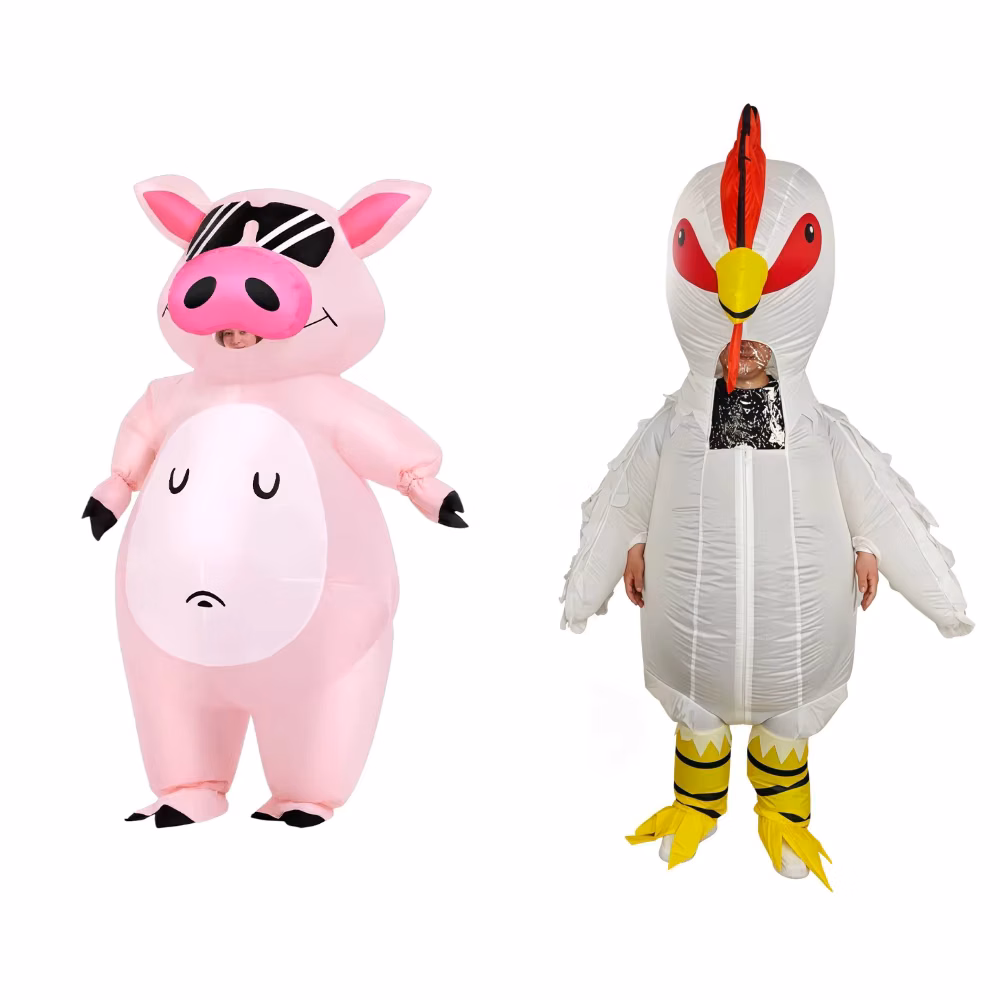 Cartoon Animal Piglet Inflatable Costume Anime Pink Suit Carnival Purim Halloween Party Cosplay Costumes Man Woman Party Gifts