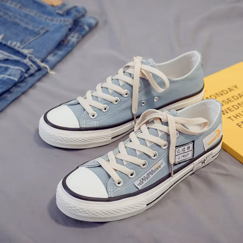 Men's Plus Size Casual Canvas Shoes Summer Soft-sole Non-slip Outdoor Walking Shoes Fashion Youth Sports Board Shoes Flat Shoes