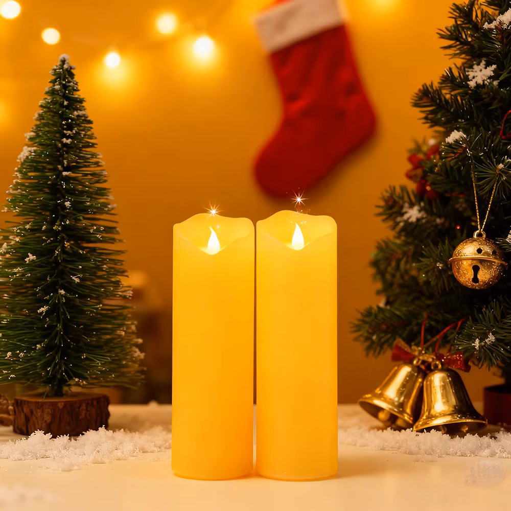 2pcs Led Candle Light, Flameless Candles Light Uneven Edge Paraffin Wax Candle Light Battery Operated Led Candle Night Light