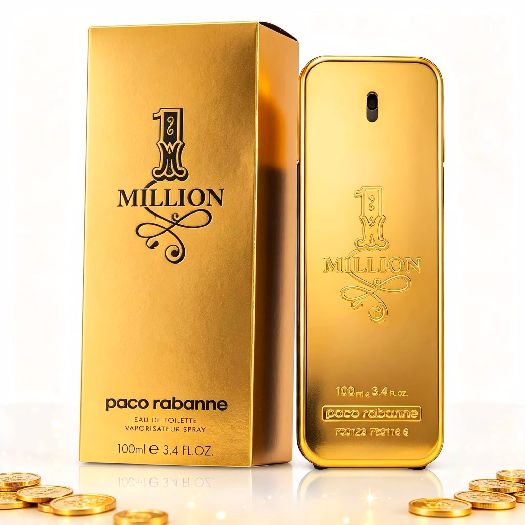 Paco Rabanne 1 Million Men Perfume Edt 100ml Long Lasting Warm Woody Scent Luxury Golden Bottle Male Cologne Spray Gift Packaging