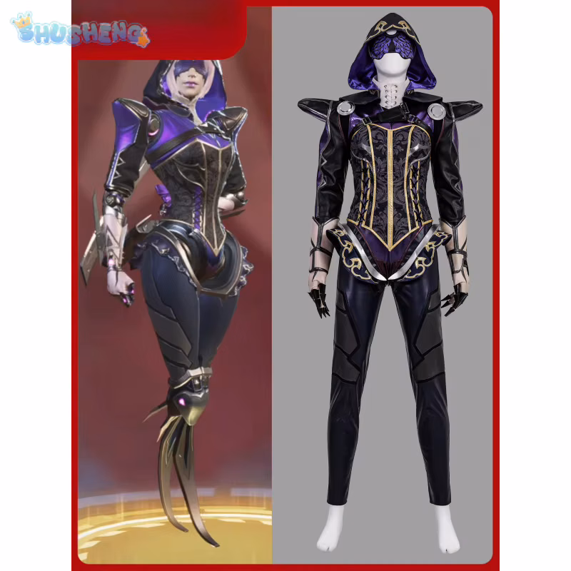 Ash Cosplay Costume Game Apex legends Jumpsuit hat corset eye mask prop Halloween carnival women sexy uniform Ash suit