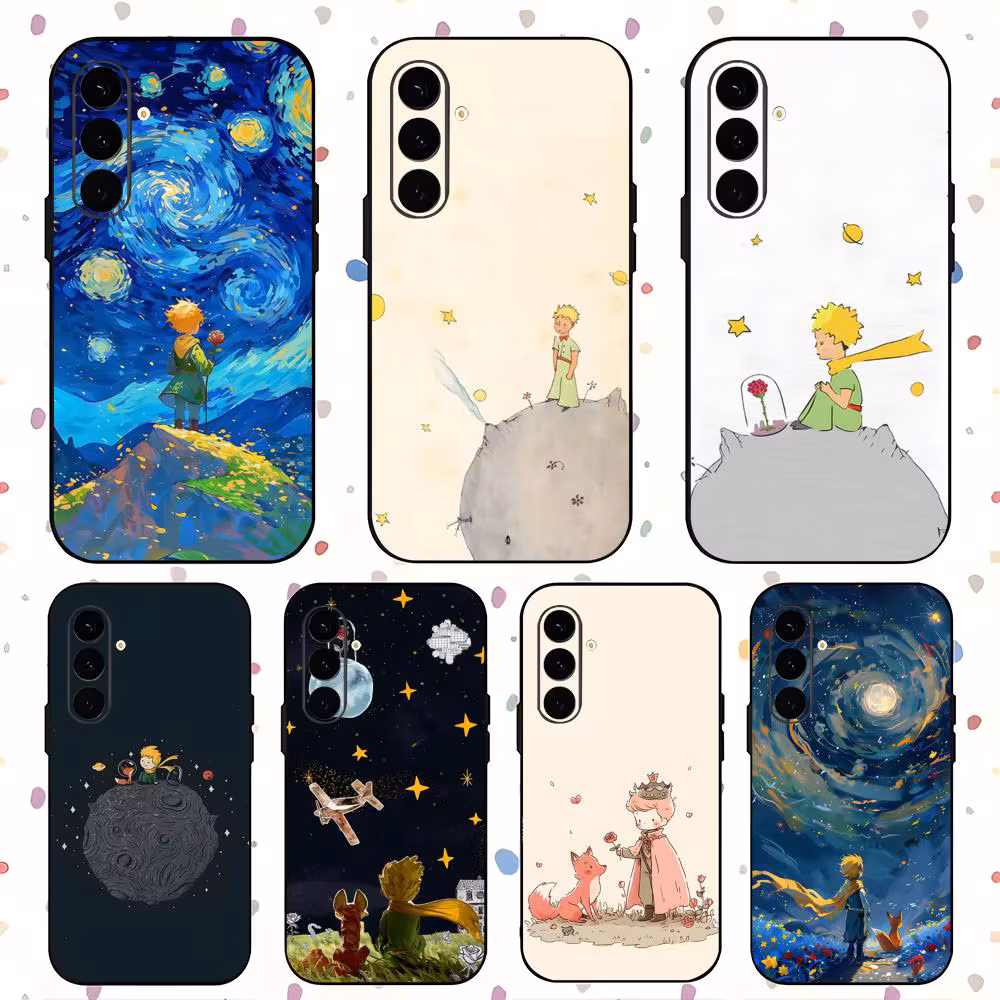 Le Petit Prince fairy tale Phone Case For Samsung Galaxy S26 S25 S24 S23 S22 S21 Plus Ultra Note20 Soft Black