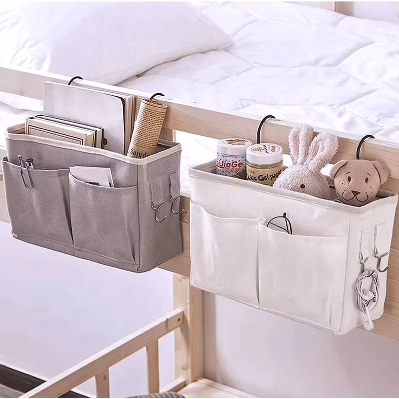 1pc Dormitory Bedside Hanging Organizer, Multi-Pocket Storage Bag for College, Saves Space in Small Room, Dorm Essential