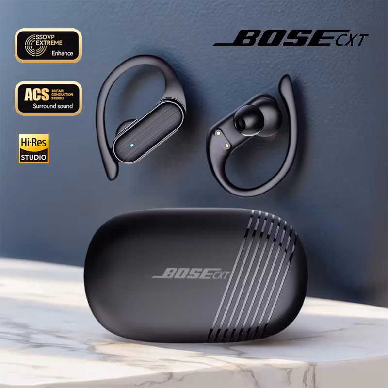 Bosecxt A520 Wireless Business Headphone Ear-Hook Hifi Bass Noise Cancelling Earphone With Mic Earbuds Sport Game Headset