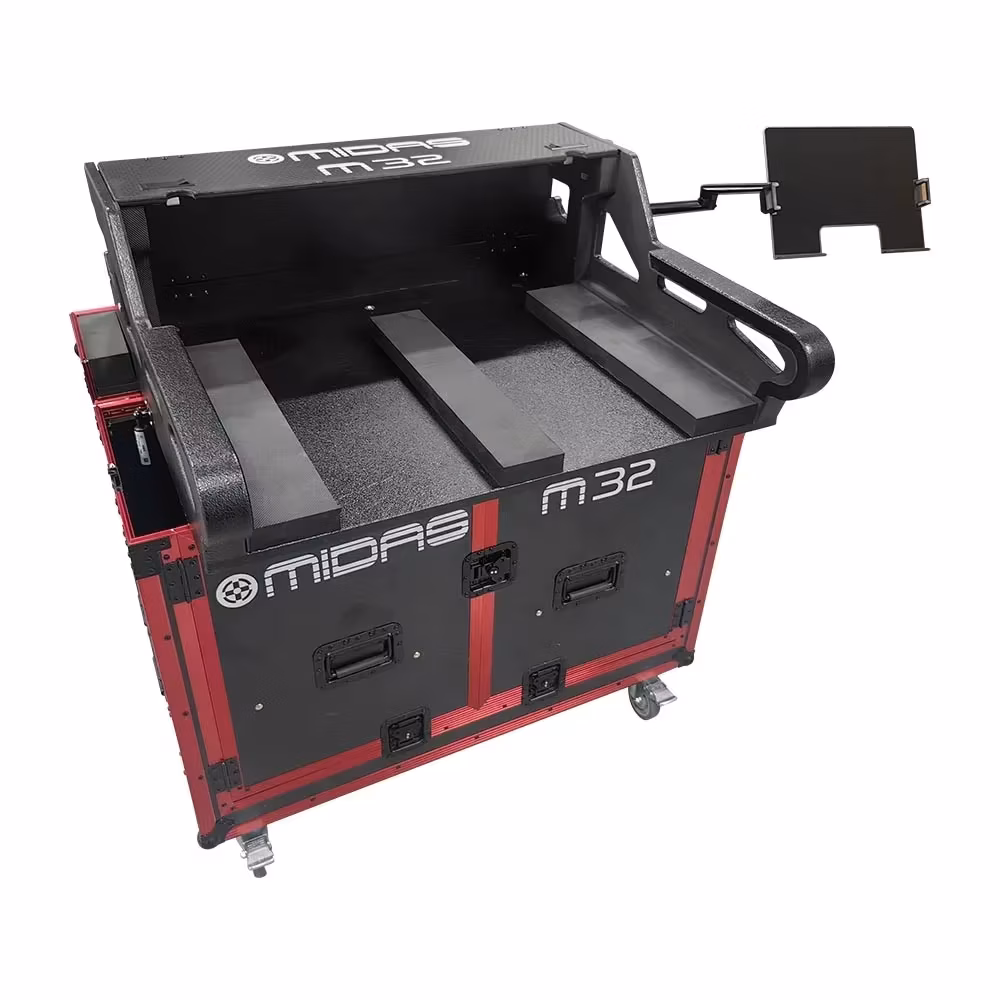 Customized Hydraulic Flight Case For Midas M32 With Laptop Stand Outdoor Music Equipment Digital Mixer Flight Case