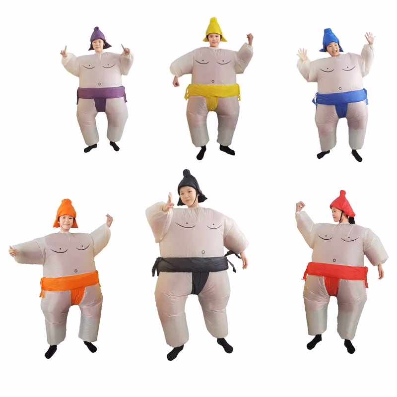 Fat Man Sumo Wrestling Inflatable Costumes Game Competition Halloween Party Cosplay Costume Funny Props