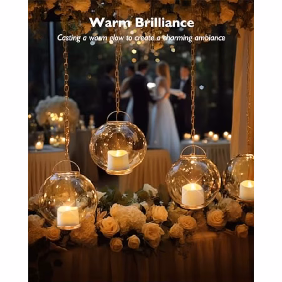 12Pcs Flickering Flameless Candle Battery Operated, 200+Hours Fake Electric Led Tea Lights for Wedding, Halloween, Christmas