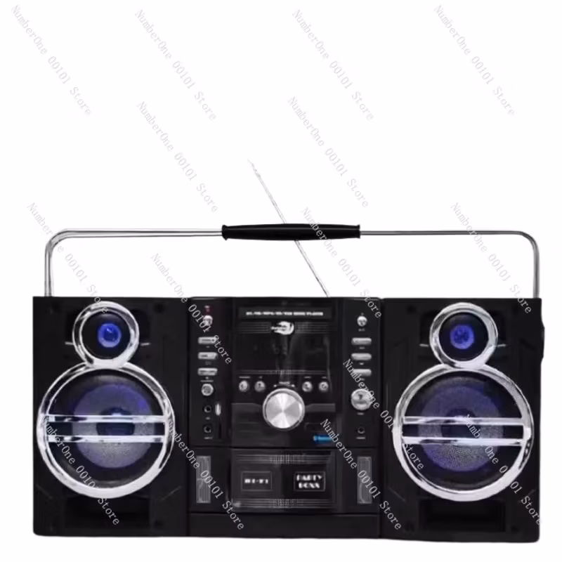 Portable Dual Cassette Recorder Radio Boombox FM Tape Player Usb Bluetooth CD Karaoke Music System Double Deck Cassette Copy