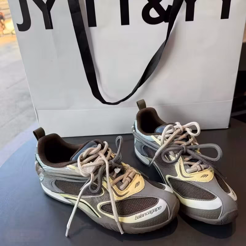 Breathable Summer Running Shoes Women's Sports Casual Thin Dad Shoes Retro Mesh Dequan Shoes Comfortable Slip-On Sneakers