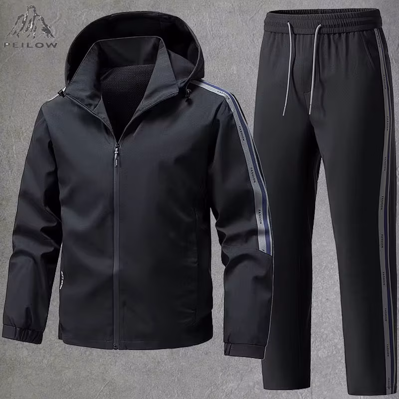 Men's Casual Tracksuit Running Jogging Hoodies Sports Set Fitness 2 Pieces Jacket + Sweatpants Basketball Football Track Suits