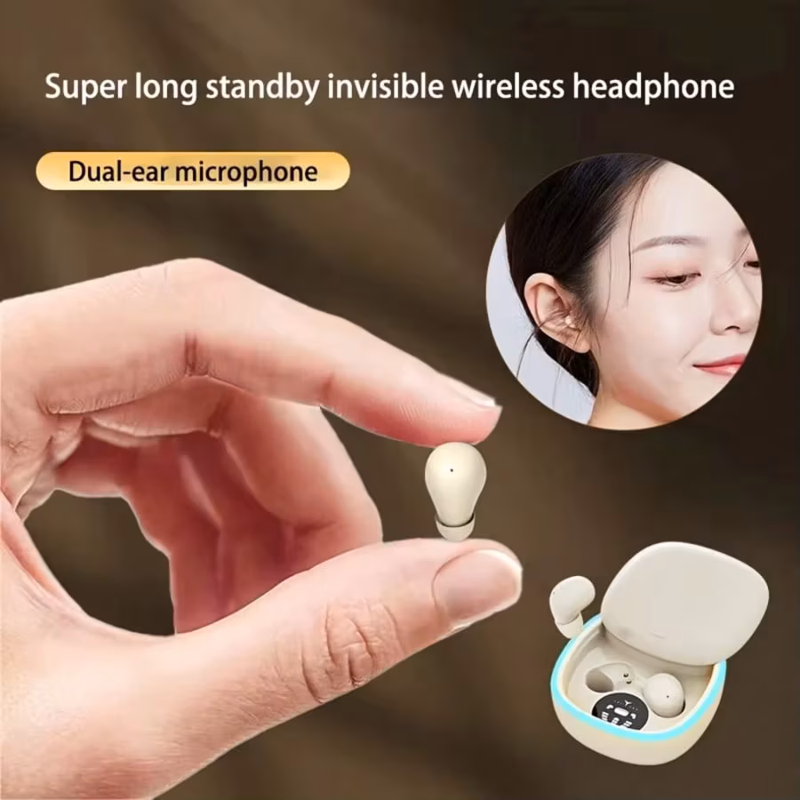Invisible Mini Tws Wireless Sleep Earphones, Ultra Lightweight Comfort Fit for All-Day Wear, Unisex Student In-Ear Earbuds, Perfect Gift for Birthday Valentine's Day Anniversary