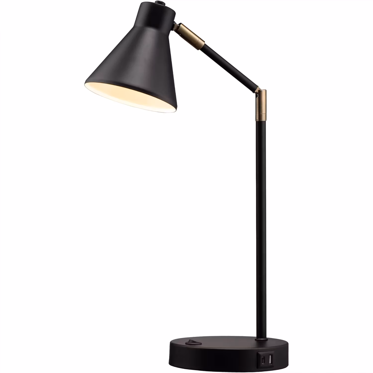 Led Desk Lamp with Dual Usb Charging Ports, 270° Swivel Arms, Warm Light 3000K for Home Office