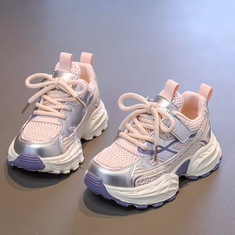Children Mesh Sports Shoes Spring Kids Sneakers for Girls Boys Lightweight Soft-soled Toddlers Running Chunky Sneakers