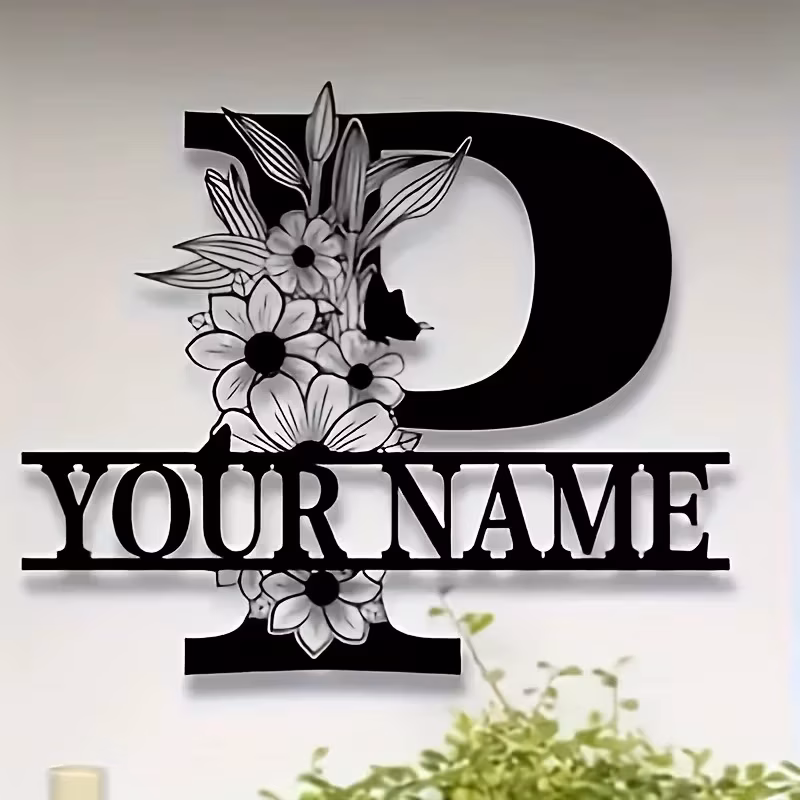 Custom Surname Metal Sign, Country Style, Personalized Wall Art, Indoor And Outdoor Home Decor, Bedroom And Garden Hallway Decor