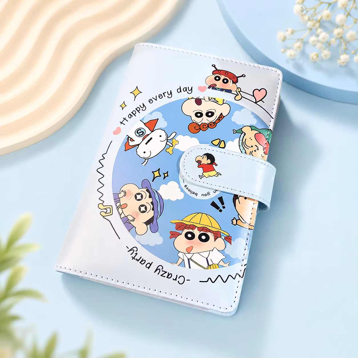 Cute Cartoon A6 Magnetic Loose Leaf Notebook Detachable Binder Journal Student School Office Supplies