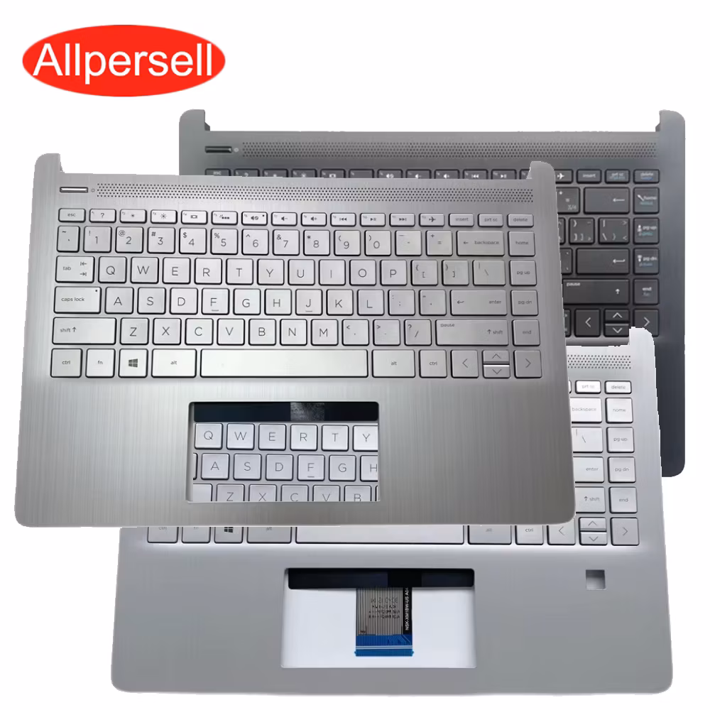 Palm Rest Keyboard for HP 14-DQ 14-FQ Tpn-Q221 14S-FR DR Laptop upper Cover case shell US RU L88200 L88206 L61506 L61507-001