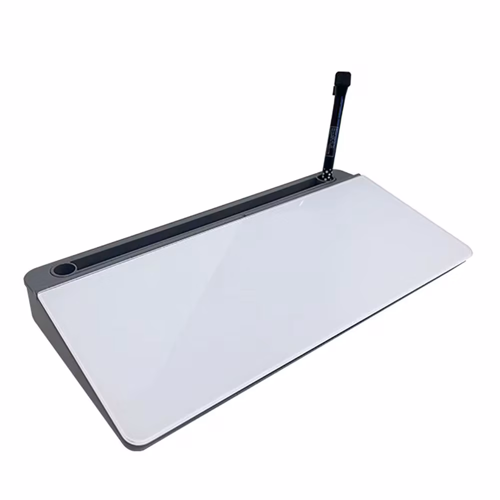 Glass Desk Whiteboard Plastic Tempered Memo Keyboard Stand With Storage Household Message Board Desktop