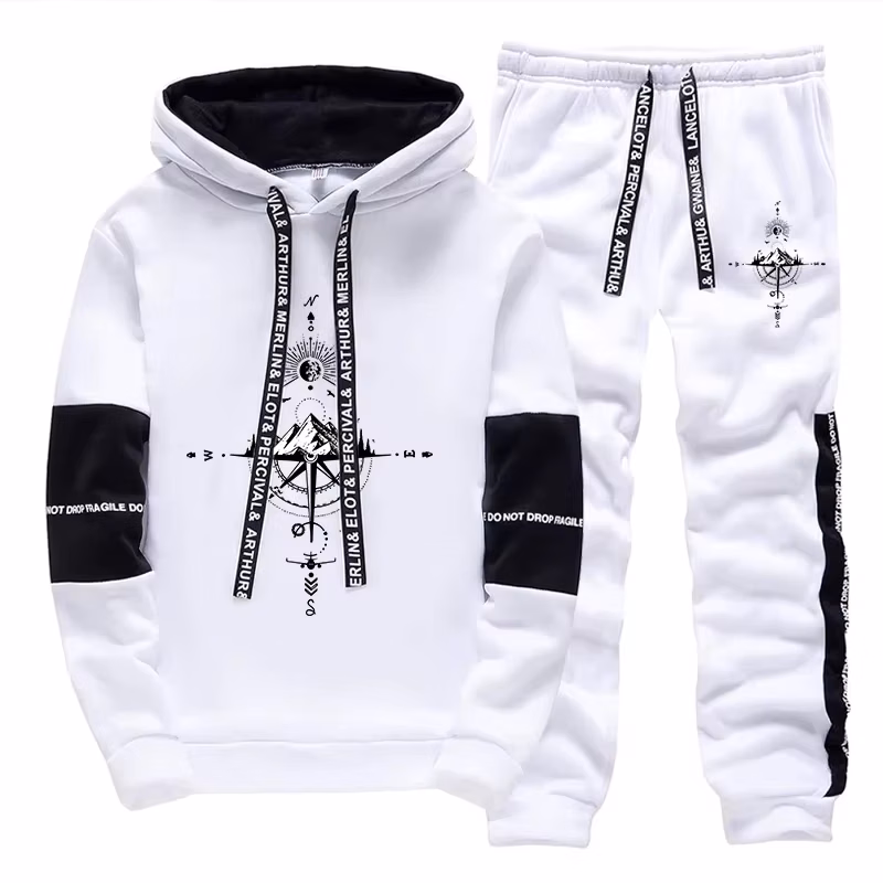 Autumn Winter Men's Tracksuit Fashion Casual Hooded Sweatshirts Outdoors Sports Jogging Clothing Daily Single Hoodie Pants