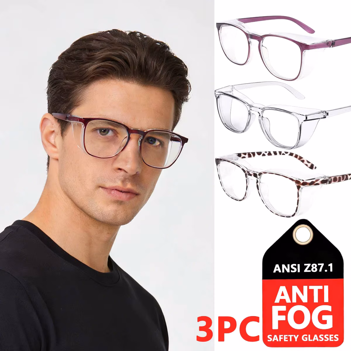 Goggles Anti-Fog Safety Glasses Blue Light Blocking Z87.1 Certified Unisex Safety Goggles for Men And Women HM9