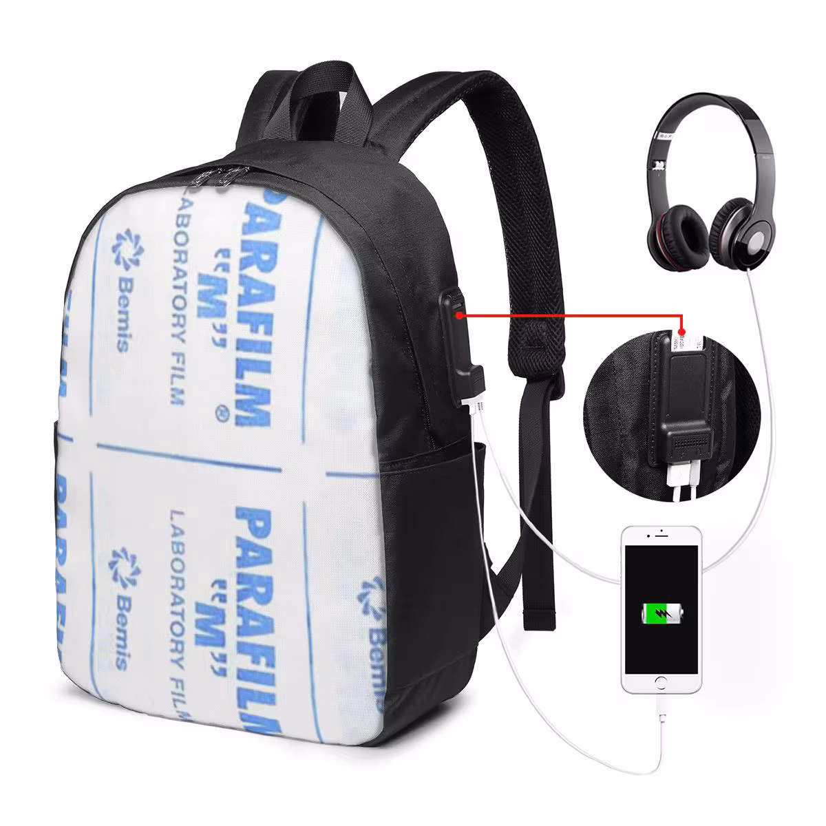 Parafilm Is A Lifesaver Backpack Travel Notebook Bag Computer College Student School Bag Laptop Shoulder Bags for Men Women