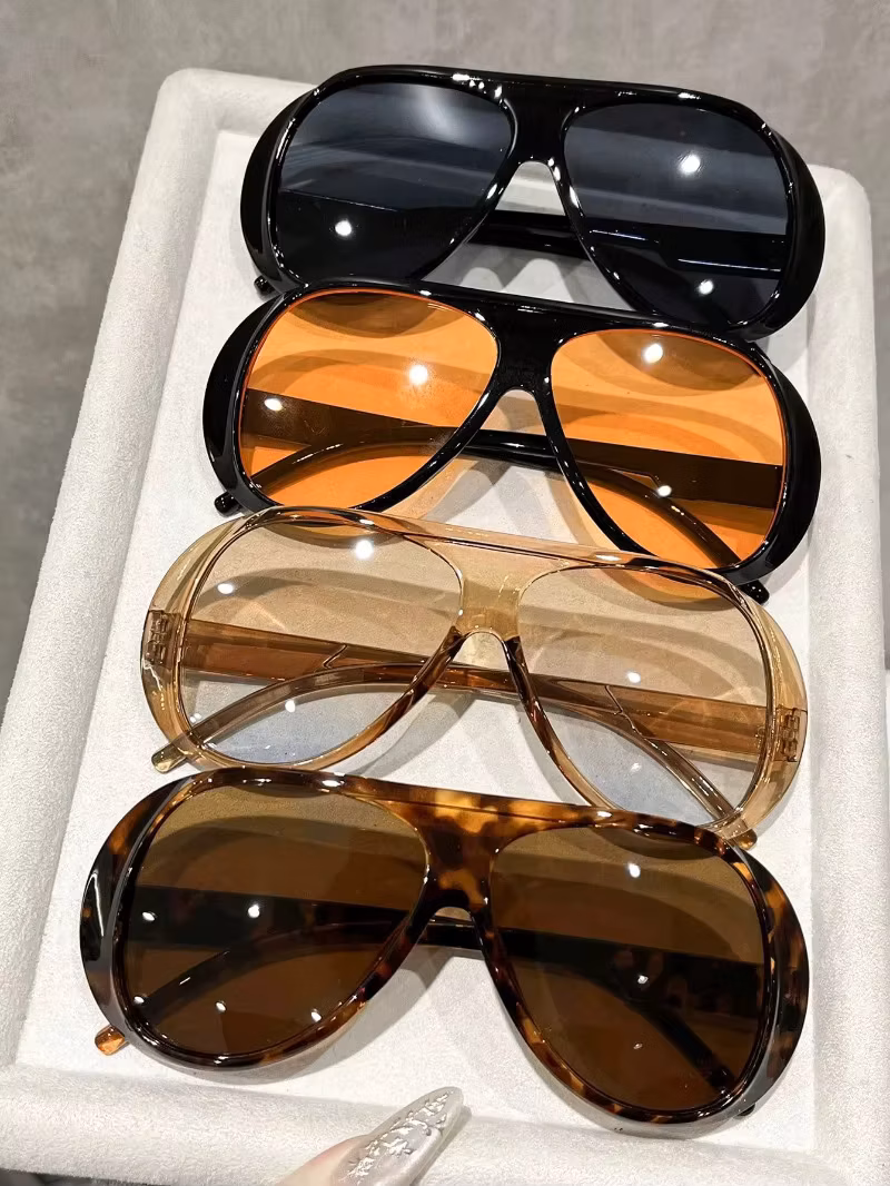1/4PCS Fashion Brand Luxury Designer Sunglasses Men Women Oversized Vintage Punk Shades Glasses Summer Travel Outdoor Glasses