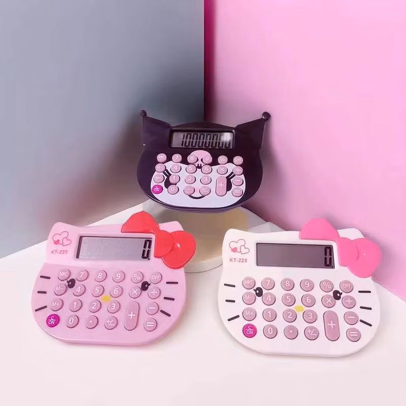 Hello Kitty Kuromi Calculator Cute Cartoon-Themed Portable Calculator for Office Use Student Calculator