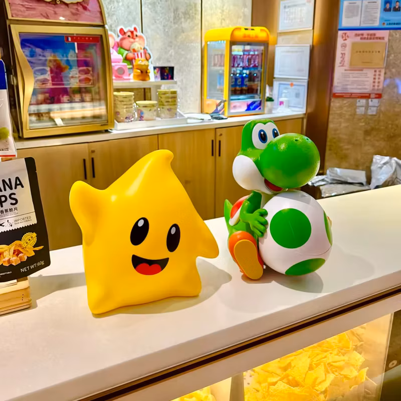 Official genuine Mario Galaxy movie merchandise Yoshi popcorn bucket anime movie merchandise exquisite toys birthday gifts