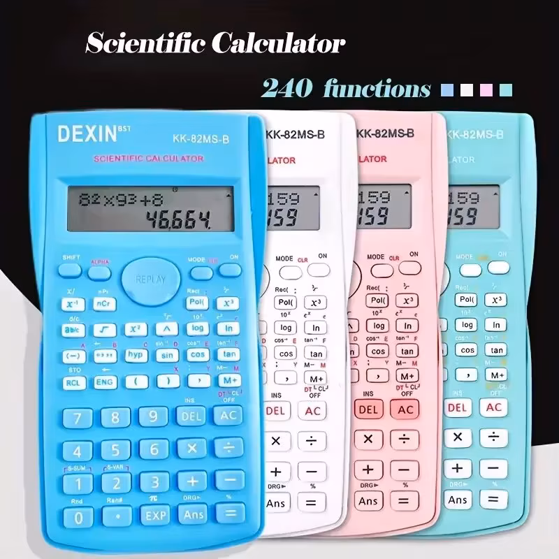1pc Engineering Scientific Calculator 2 Line Function Calculator Fraction Calculator Statistic Calculator For School Calculator