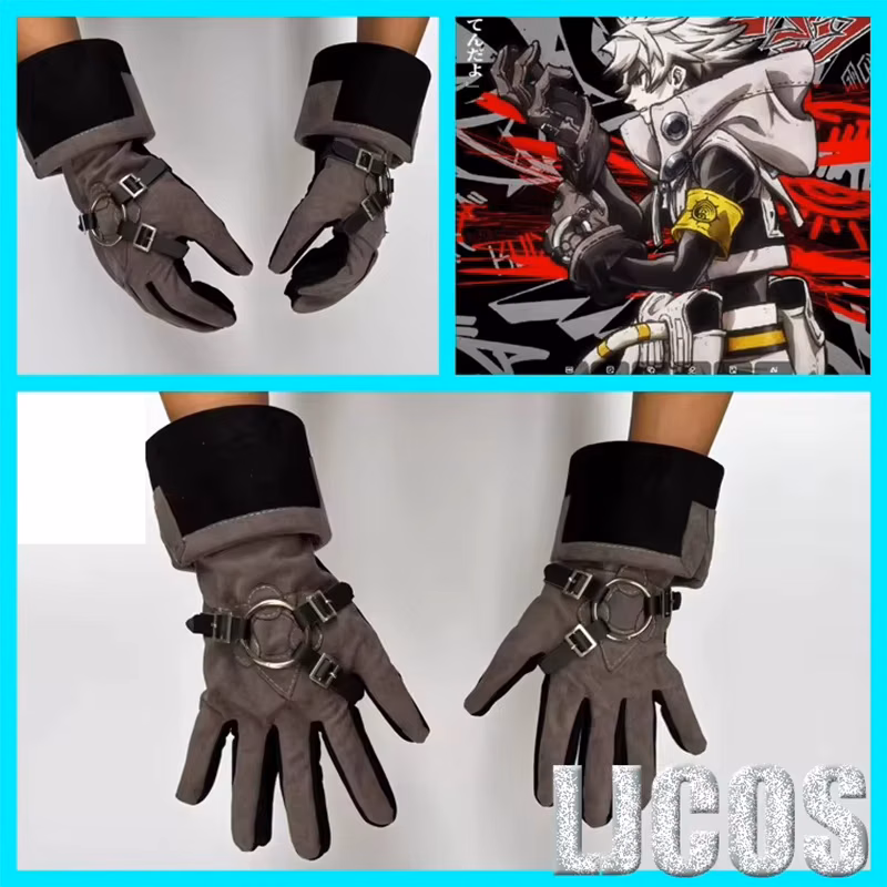 1 Pair Anime Gachiakuta Rudo Cosplay Gloves Mask Luther Black Gloves Costume Accessories Prop Halloween Party Carnival
