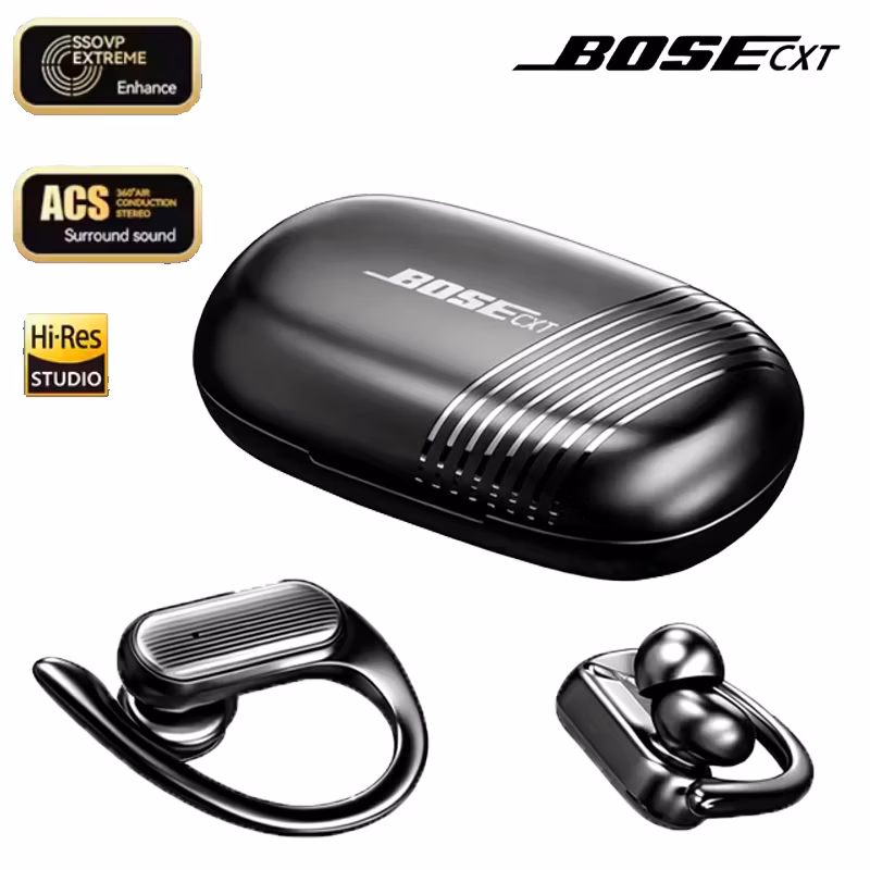 Bosecxt Wireless Earphones Bluetooth 5.3 Headsets Tws Stereo Earbuds Ear-Hook Hifi Headphones HD With Mic For Iphone And Android