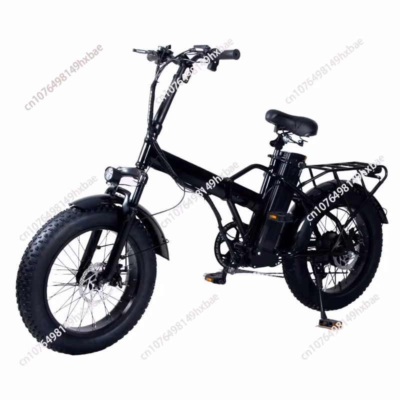 Snow takeaway folding portable scooter two-wheeled electric vehicle thickened electric bicycle