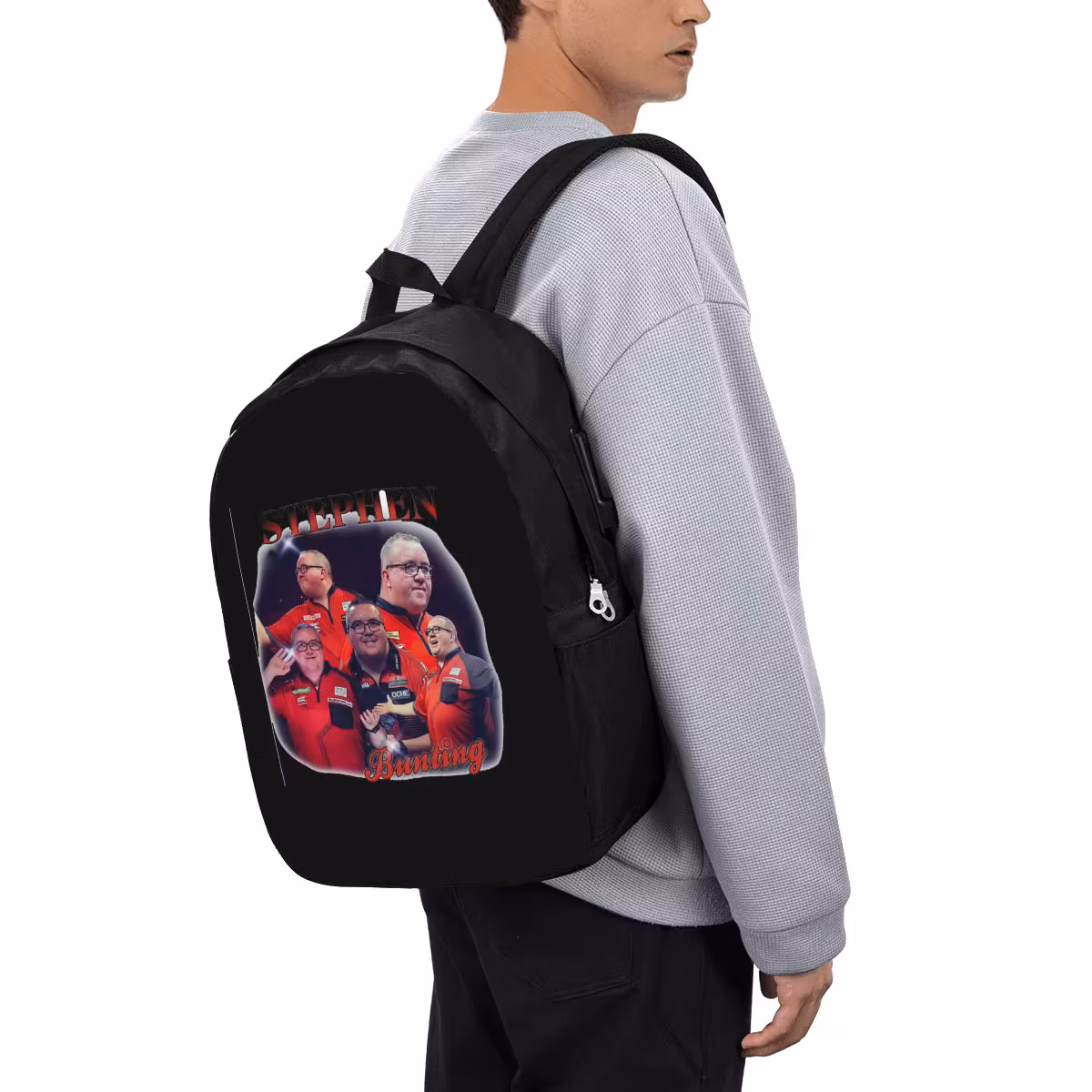 Stephen Bunting Bootleg Backpack Travel Notebook Bag Computer College Student School Bag Laptop Shoulder Bags for Men Women