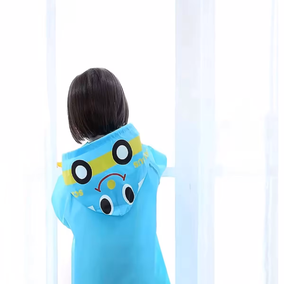 1pc-Cute Kids Raincoat Waterproof Children Duck Frog Rain Poncho Rain Coat Jacket with Backpack Position Student Rainwear