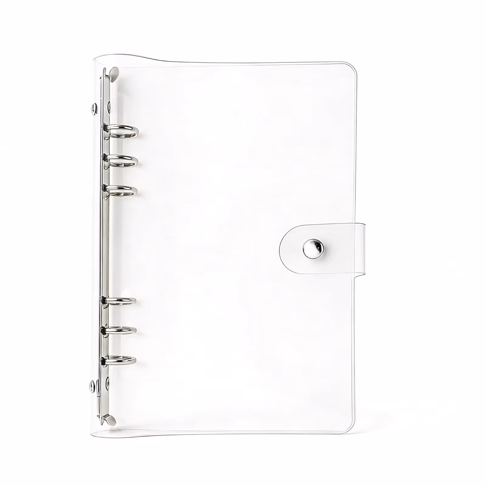 Transparent Color Pvc Clip File Folder A5/A6 Loose Leaf Ring Binder Clear Planner Cover Notebook Shell School Office Supplies