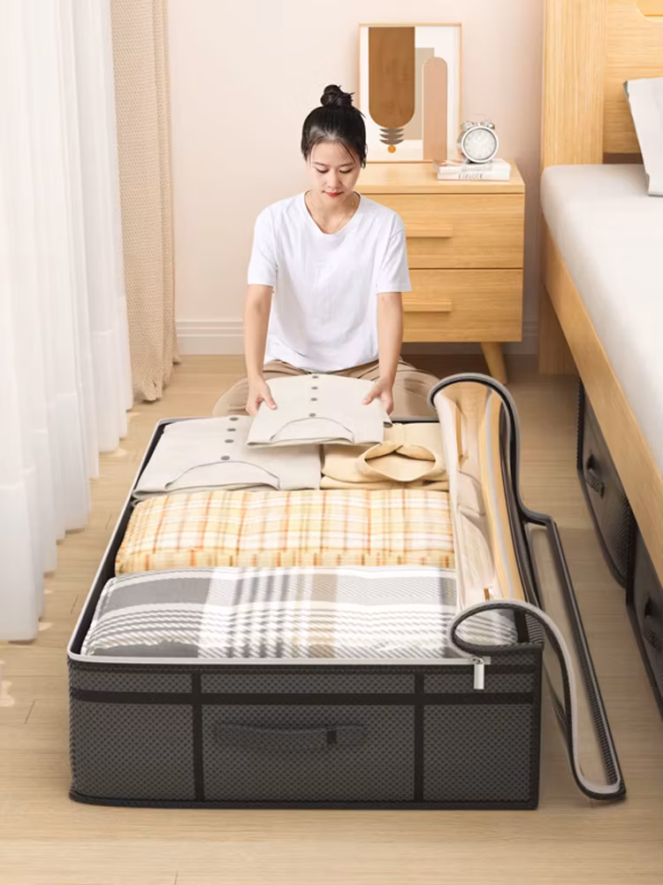 1PC large clothes storage bag under bed Foldable quilt clothes storage bag doggy bag Bedroom dormitory organizer bag